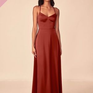 Azazie Mei Stretch Satin dress brand new.